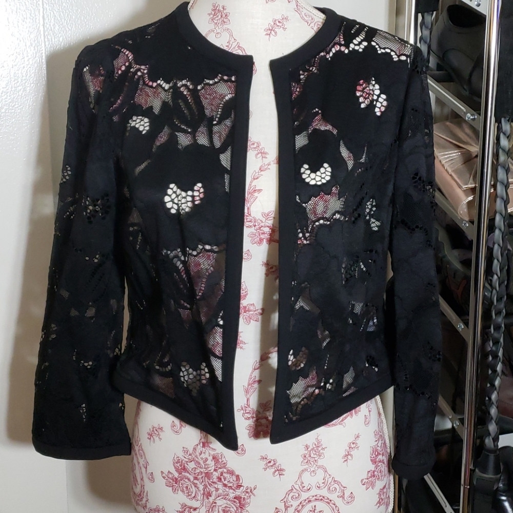 Nine West black lace jacket goth NWT